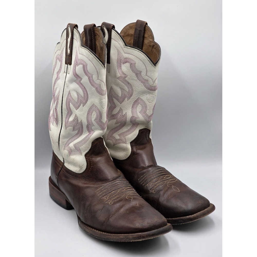 Ariat Nitro Western Boots Mens 11 EE Wide Brown Cowboy Square Toe 10006833